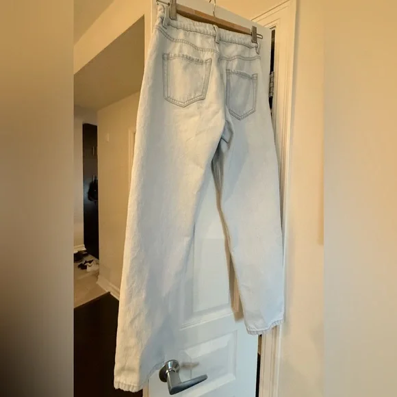 Dynamite Claudia mom Straight Leg Jeans High-Waisted Vintage inspired light blue - Picture 7 of 12